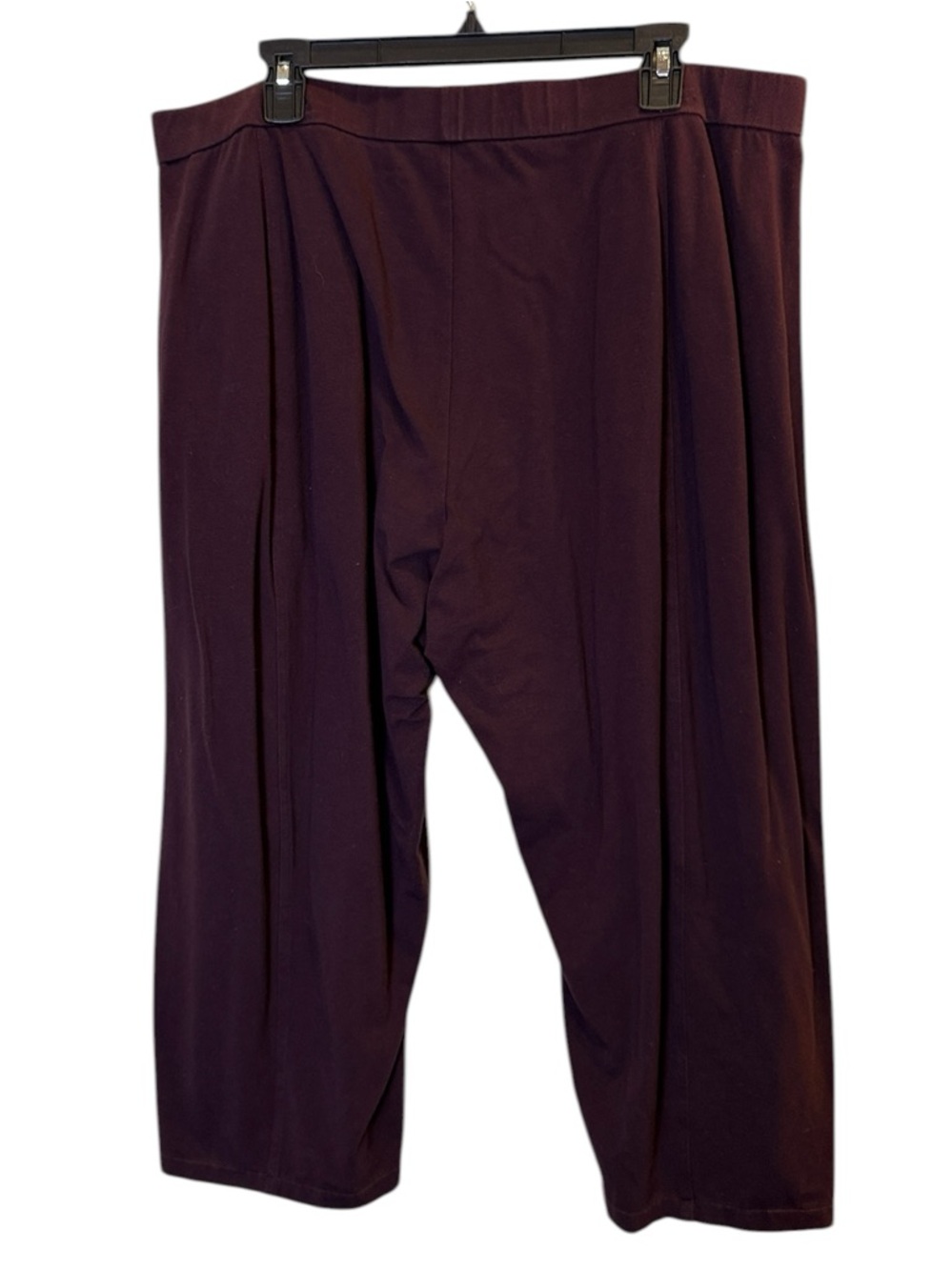 Eileen Fisher Women’s Burgundy Lagenlook Minimalist Organic Cotton Capris sz XL - Picture 5 of 11
